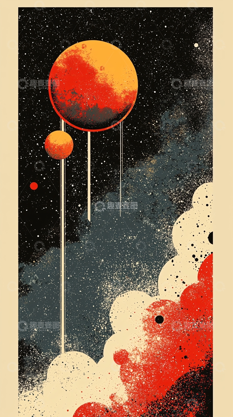 高清大图下载【趣麦麦图】宇宙星球海报