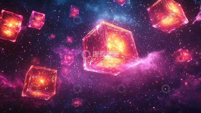 高清大图下载【趣麦麦图】宇宙空间立方体