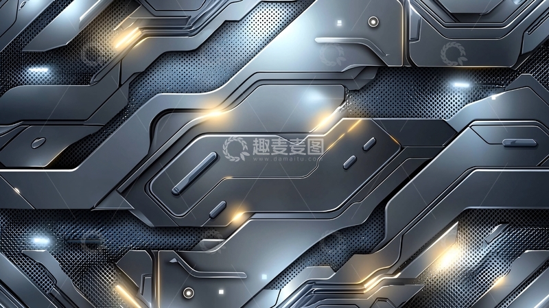 高清大图下载【趣麦麦图】科技感金属背景