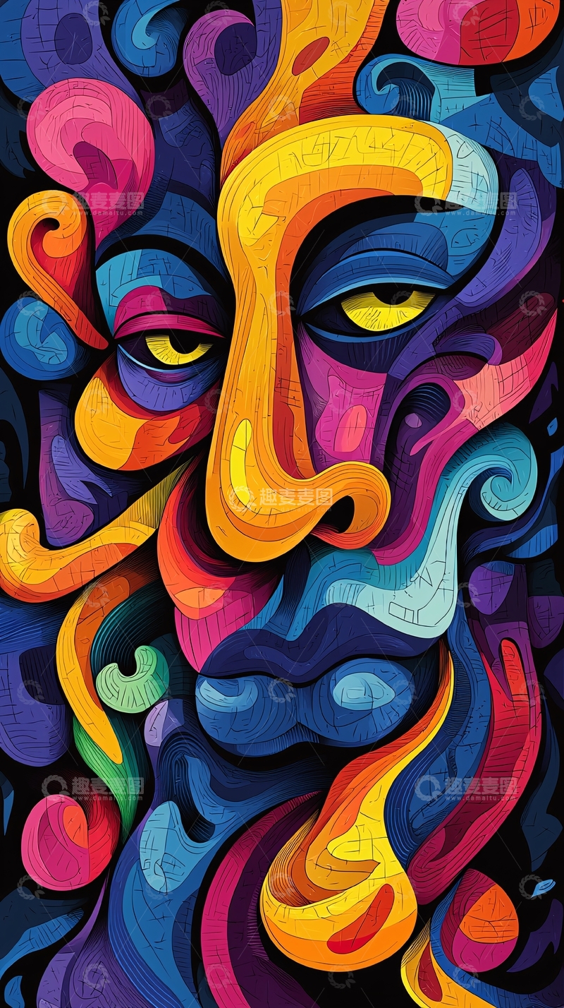 高清大图下载【趣麦麦图】抽象人物肖像