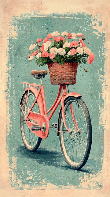 复古自行车花篮
