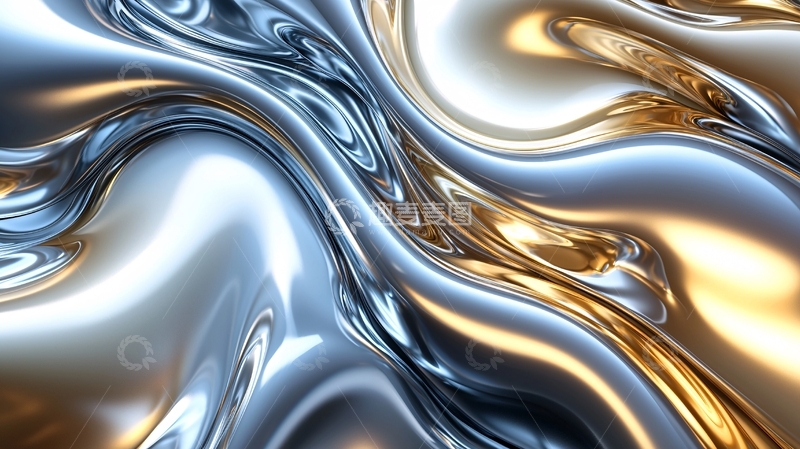 流体金属质感背景