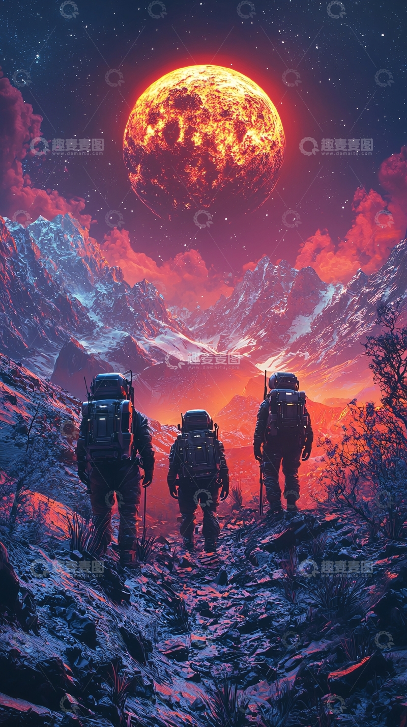 高清大图下载【趣麦麦图】红色星球