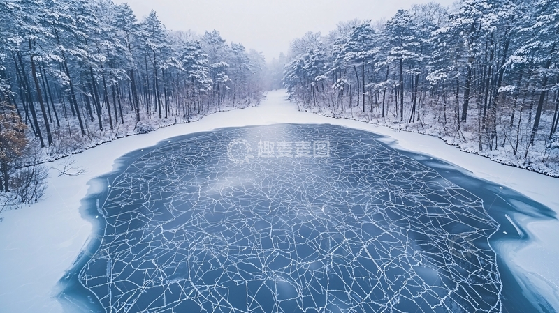 高清大图下载【趣麦麦图】冰封湖面
