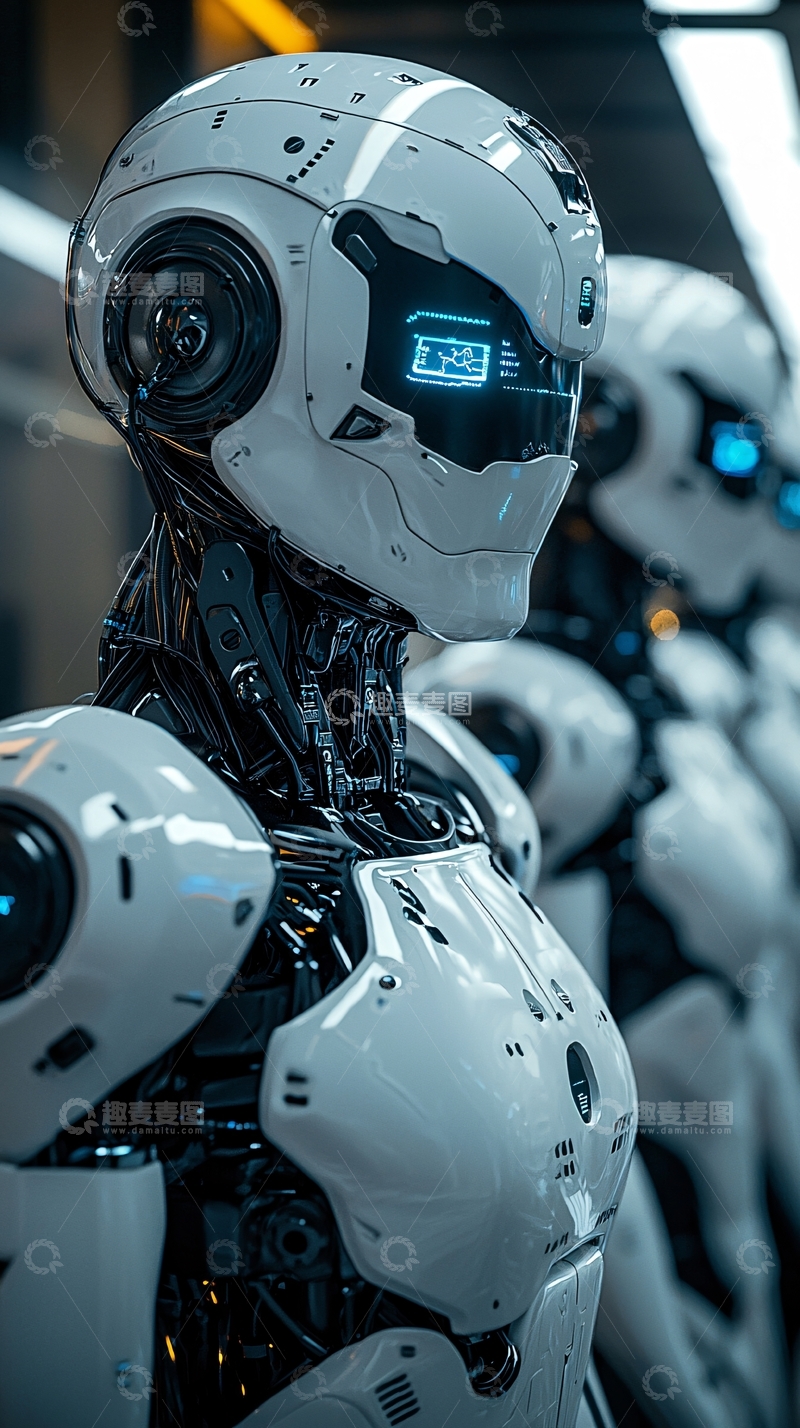 高清大图下载【趣麦麦图】未来感机器人