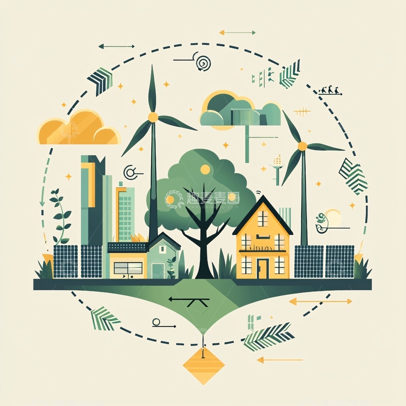 高清大图下载【趣麦麦图】绿色环保生态城市
