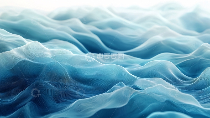 高清大图下载【趣麦麦图】抽象蓝色波浪