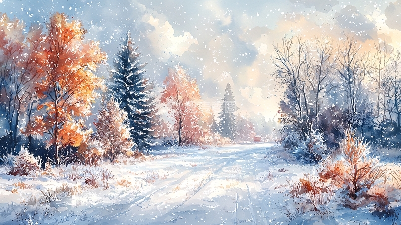 高清大图下载【趣麦麦图】初冬雪景