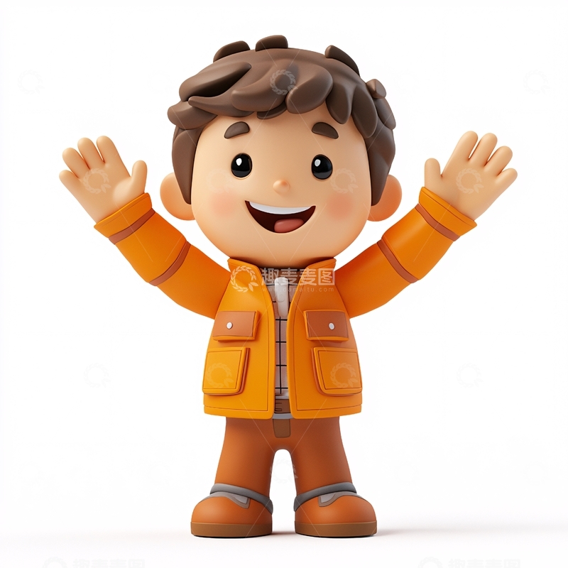 高清大图下载【趣麦麦图】开心的小男孩