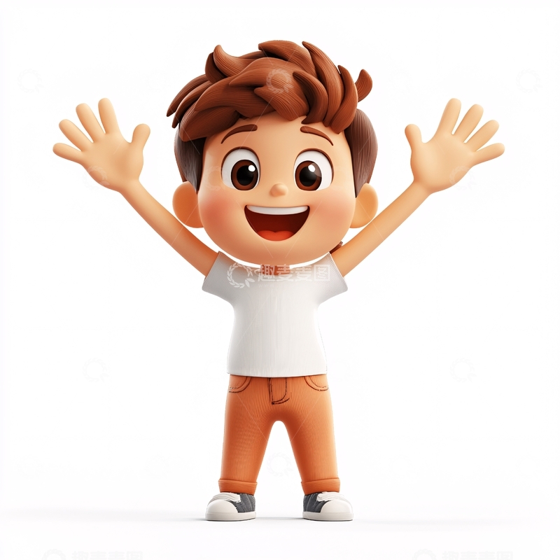 高清大图下载【趣麦麦图】开心的小男孩