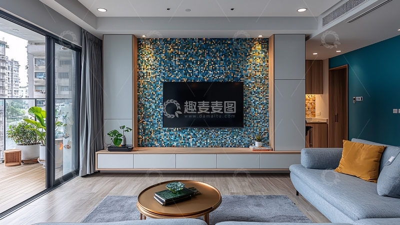 高清大图下载【趣麦麦图】现代简约电视背景墙