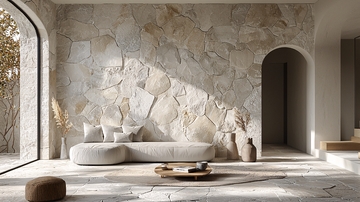极简轻奢风石材背景墙