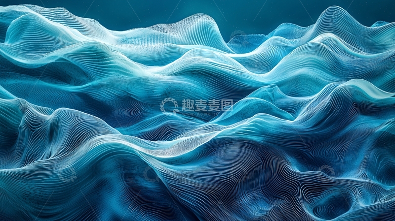 高清大图下载【趣麦麦图】蓝色波浪