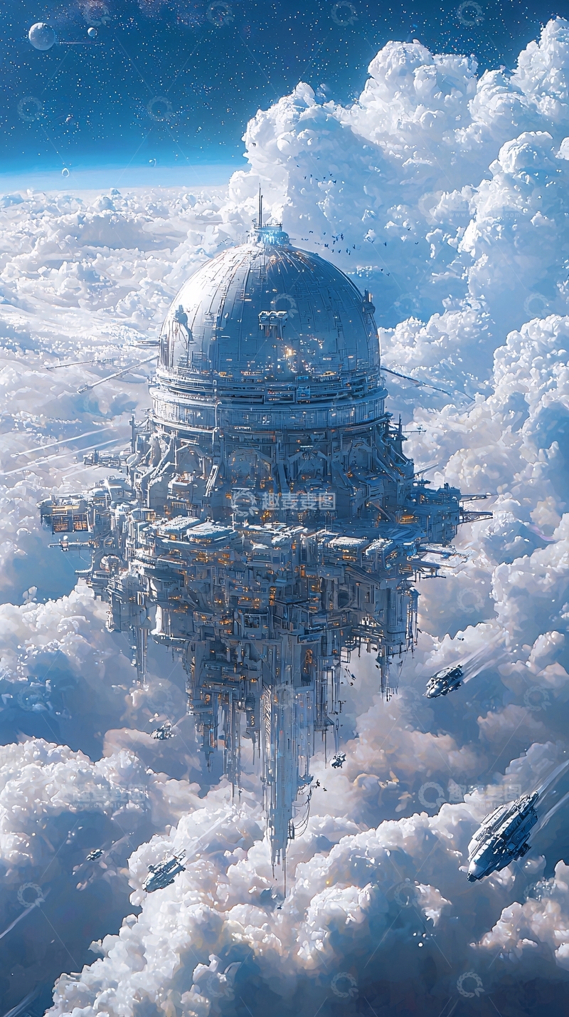 高清大图下载【趣麦麦图】云端城市