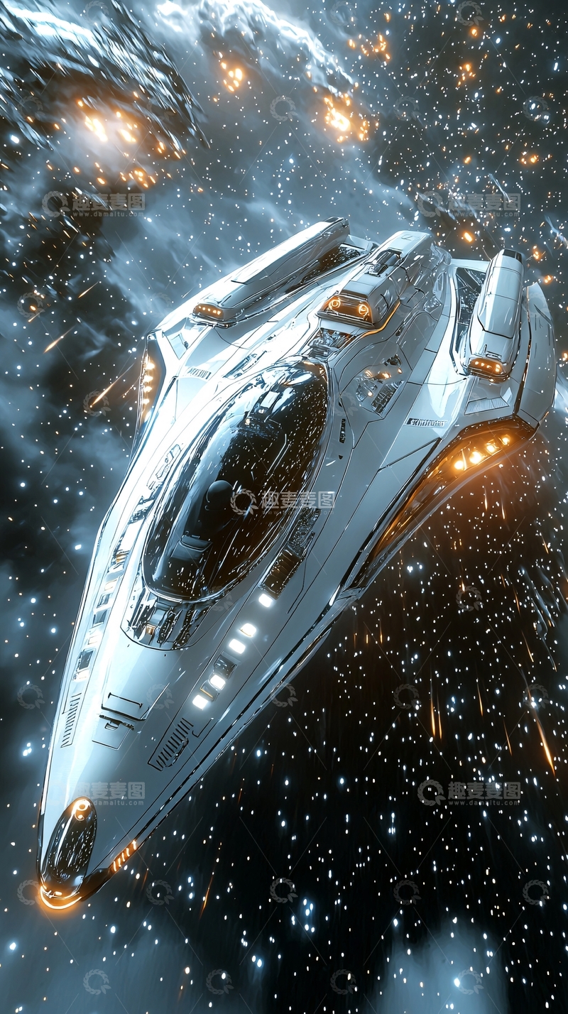 高清大图下载【趣麦麦图】宇宙飞船太空大战