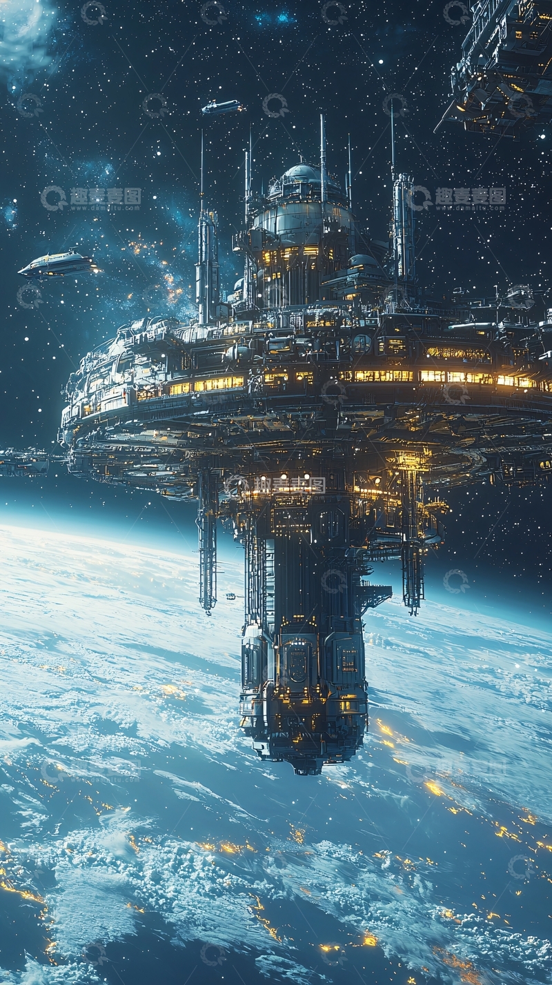 高清大图下载【趣麦麦图】太空城市