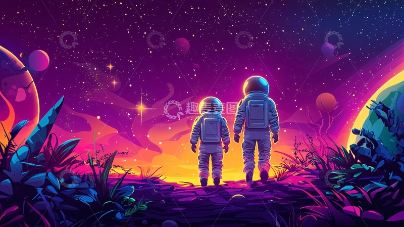 高清大图下载【趣麦麦图】太空宇航员