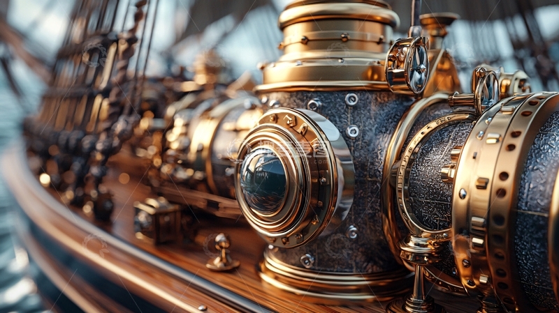 高清大图下载【趣麦麦图】复古船舶金属部件特写