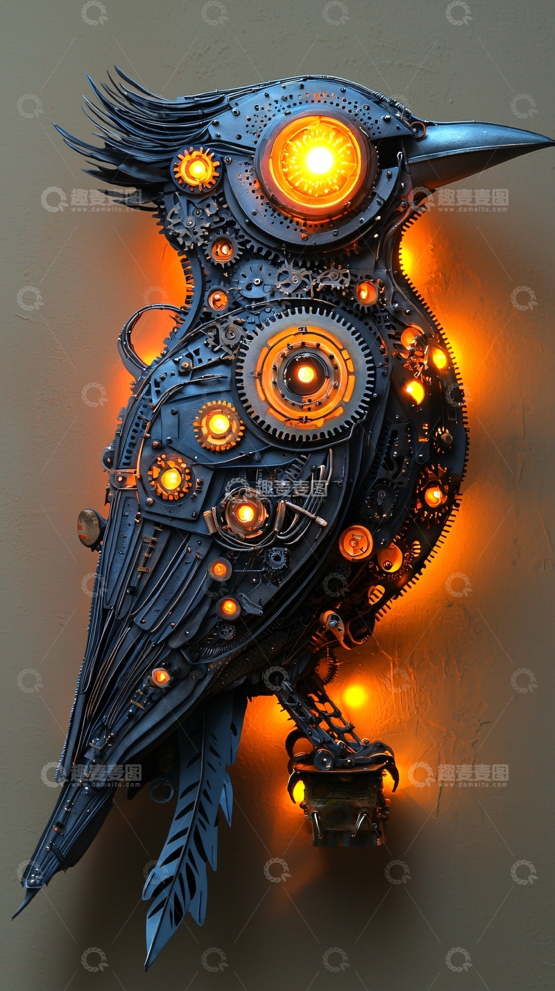 高清大图下载【趣麦麦图】机械鸟