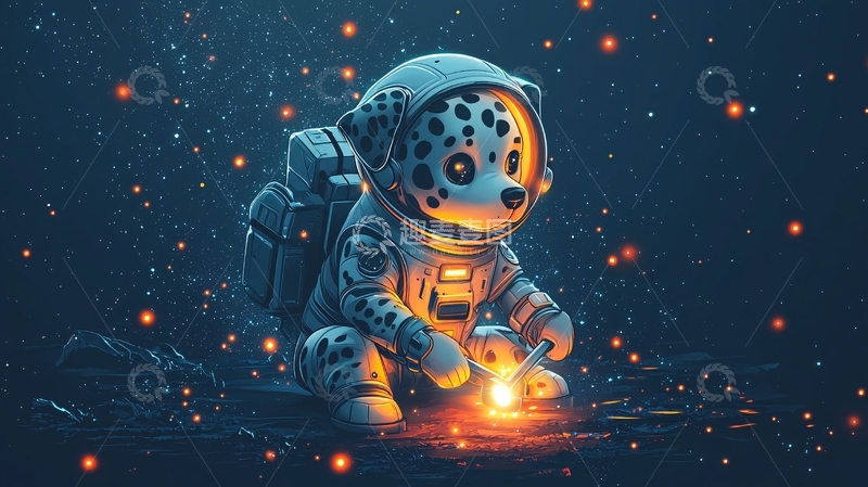 高清大图下载【趣麦麦图】太空狗