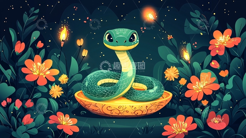 可爱卡通蛇