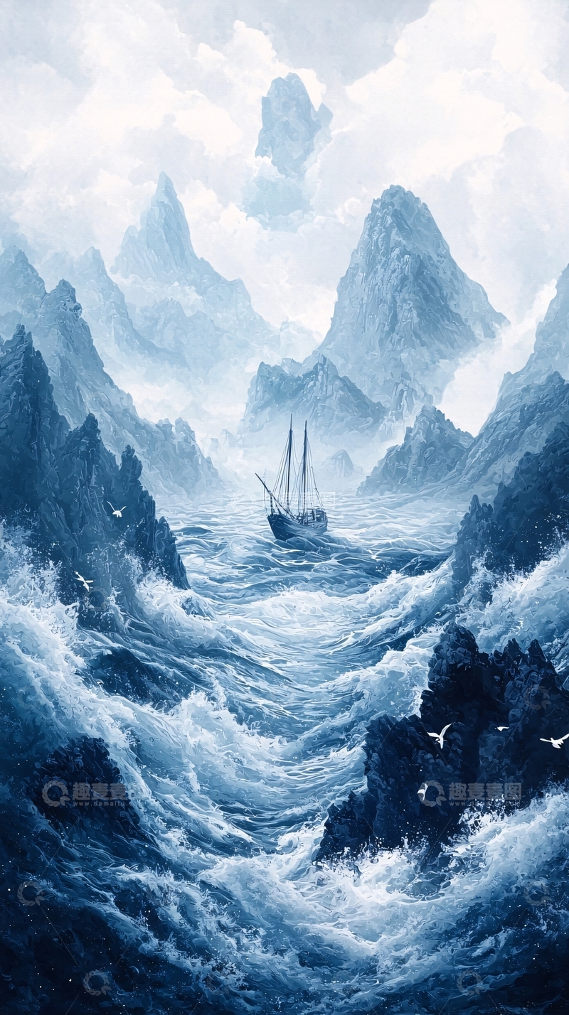 高清大图下载【趣麦麦图】航海画