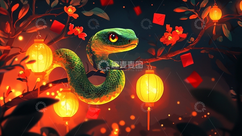 高清大图下载【趣麦麦图】萌蛇