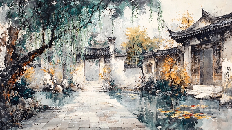 高清大图下载【趣麦麦图】水墨江南