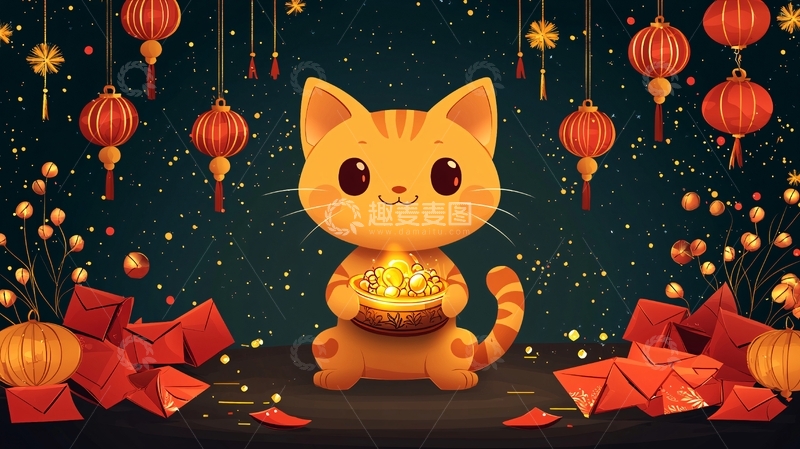 萌猫贺新年