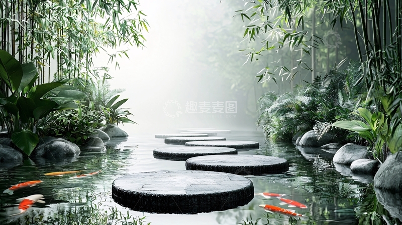 高清大图下载【趣麦麦图】竹林小径