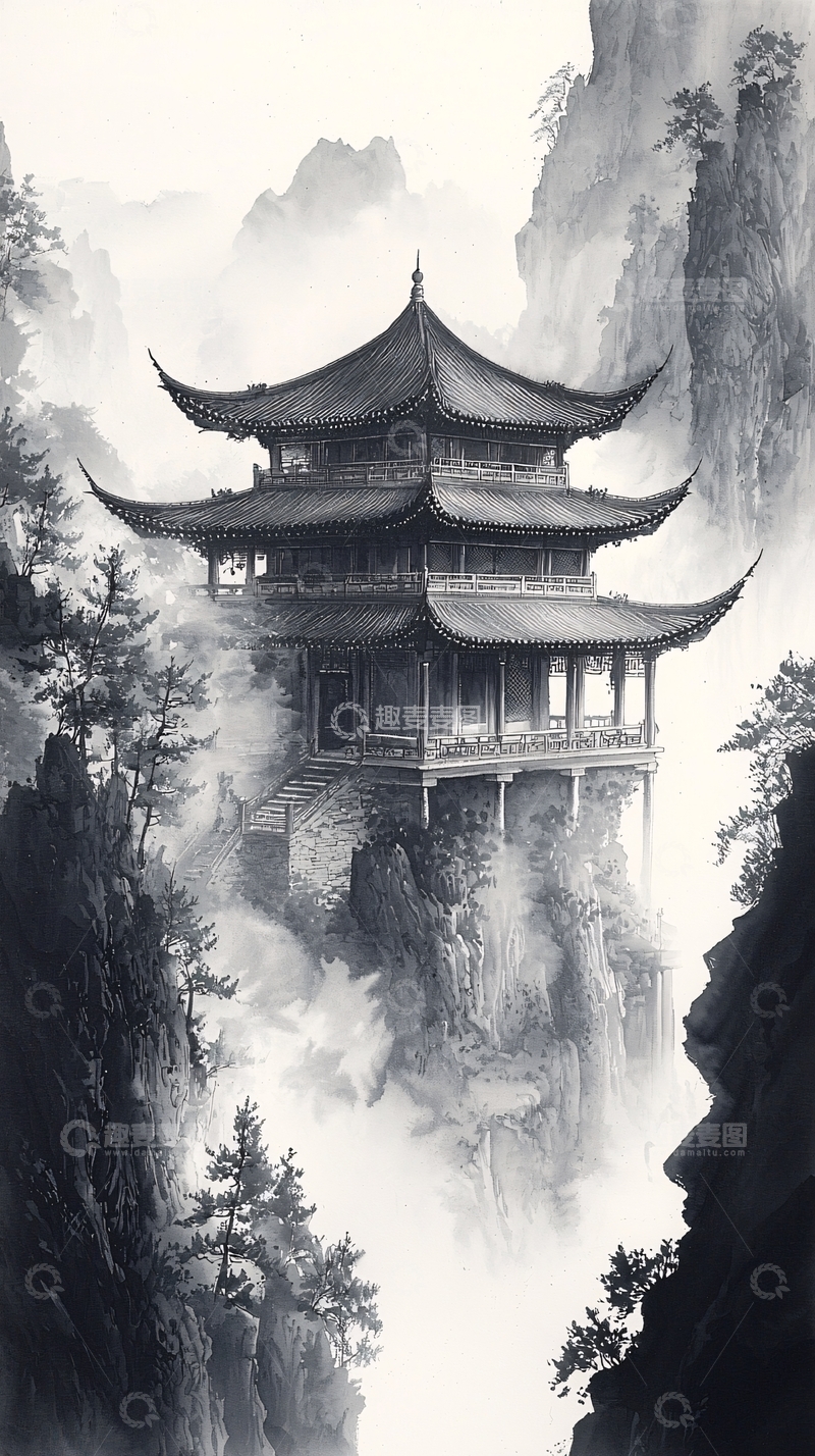 高清大图下载【趣麦麦图】水墨画