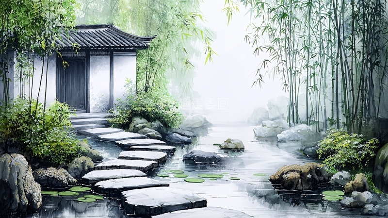 高清大图下载【趣麦麦图】水墨江南