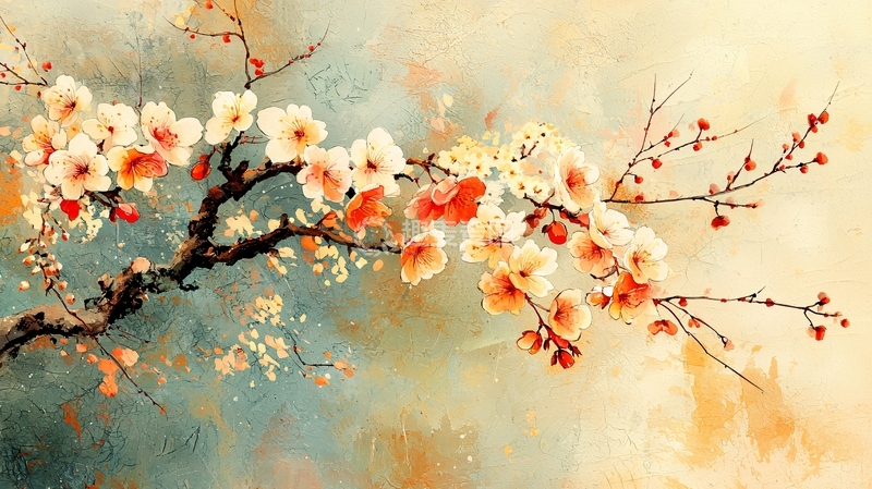 高清大图下载【趣麦麦图】水墨画梅花