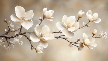 玉兰花枝高清图片