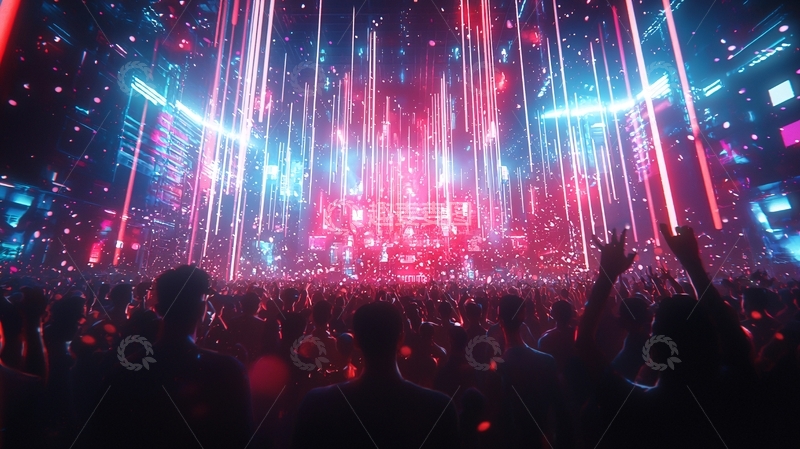 高清大图下载【趣麦麦图】炫彩灯光舞台演唱会