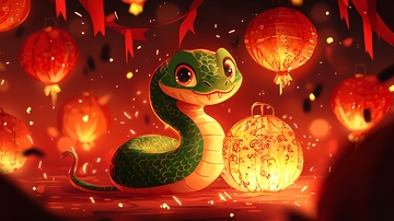 萌系小蛇灯笼节