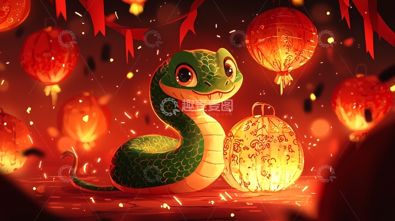 萌系小蛇灯笼节