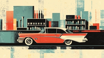 复古美式汽车酒吧