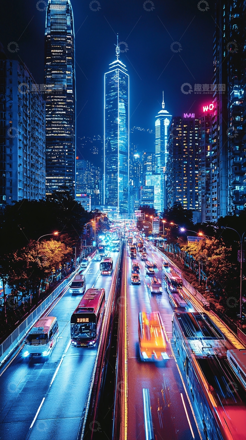 高清大图下载【趣麦麦图】-香港夜景