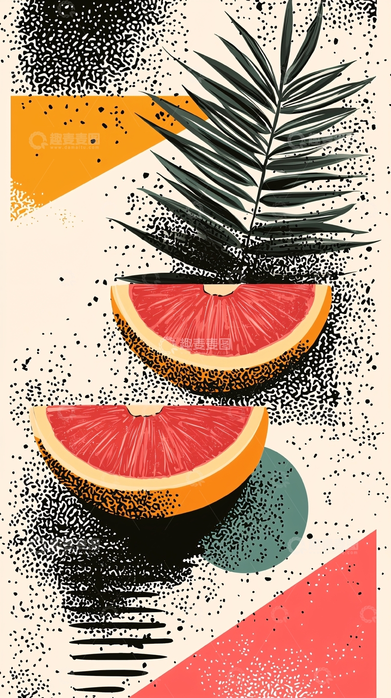 高清大图下载【趣麦麦图】柑橘切片