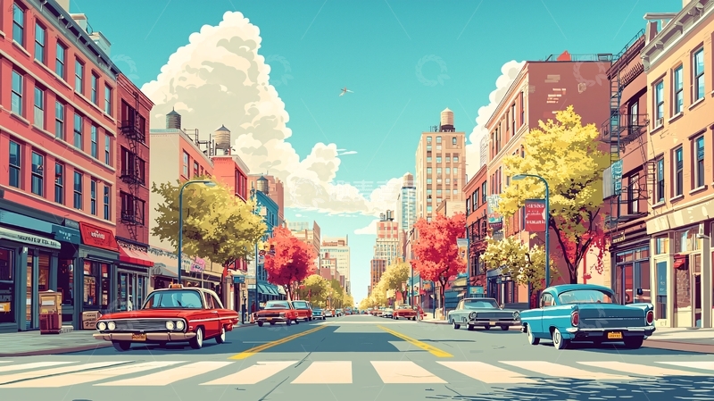 高清大图下载【趣麦麦图】复古街道