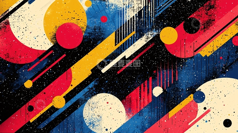 高清大图下载【趣麦麦图】抽象几何背景