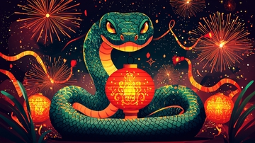 新年蛇灯笼