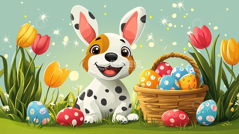 高清大图下载【趣麦麦图】卡通狗狗