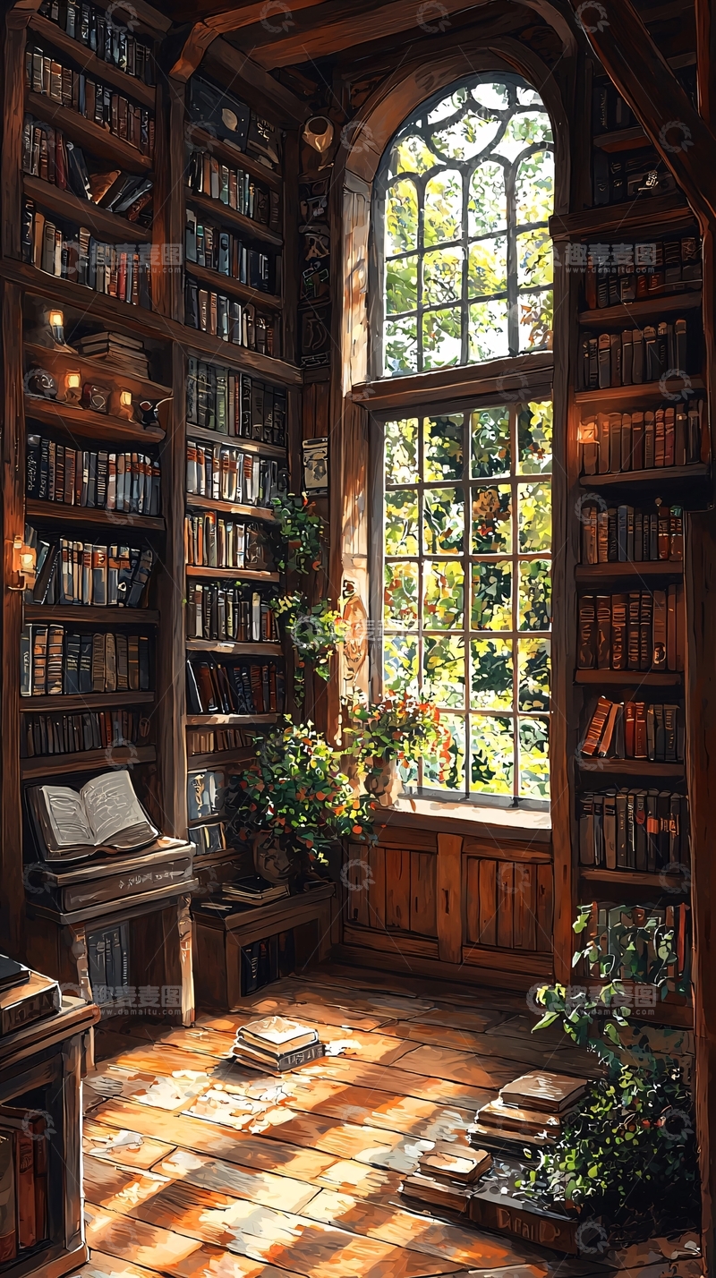 高清大图下载【趣麦麦图】古色古香的书房