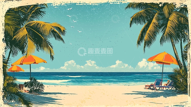 高清大图下载【趣麦麦图】热带海滩风景图