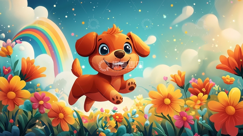 高清大图下载【趣麦麦图】卡通小狗