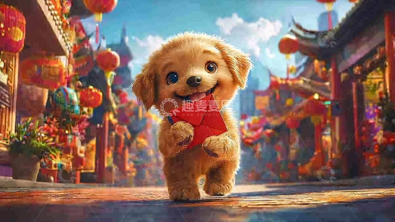 高清大图下载【趣麦麦图】可爱金毛犬