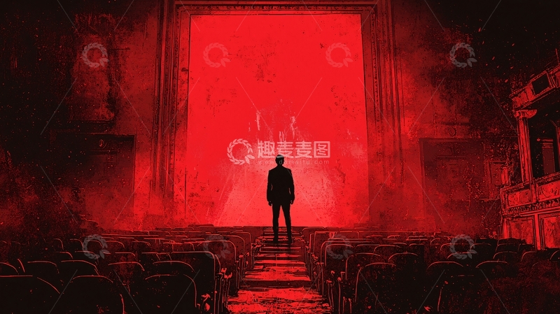高清大图下载【趣麦麦图】红色舞台剧场