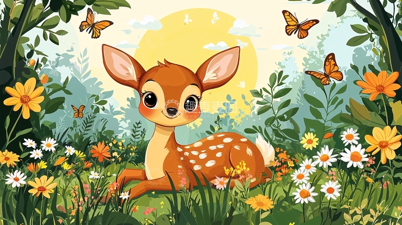 高清大图下载【趣麦麦图】森林小鹿